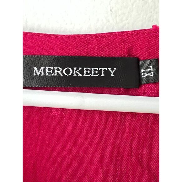 Womens short sleeve red v neck casual holidays casual party comfortable size XL. - Picture 3 of 11